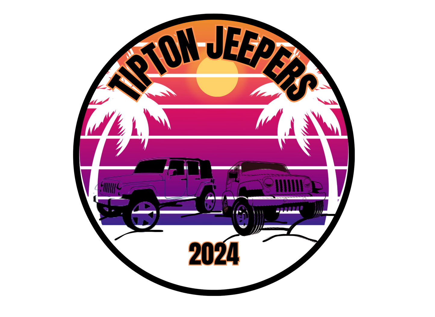 Two JEEPS w/ Sunset