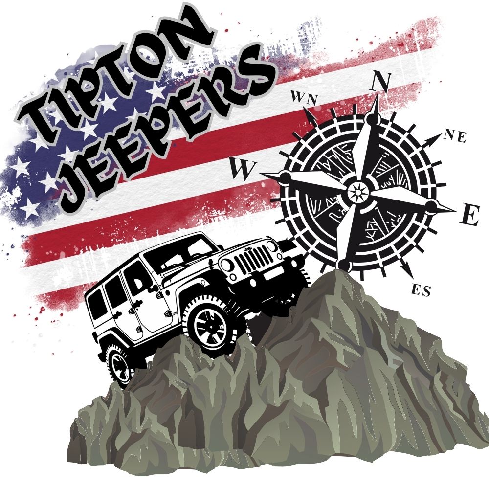 4Dr on a Rock with American Flag and Compass