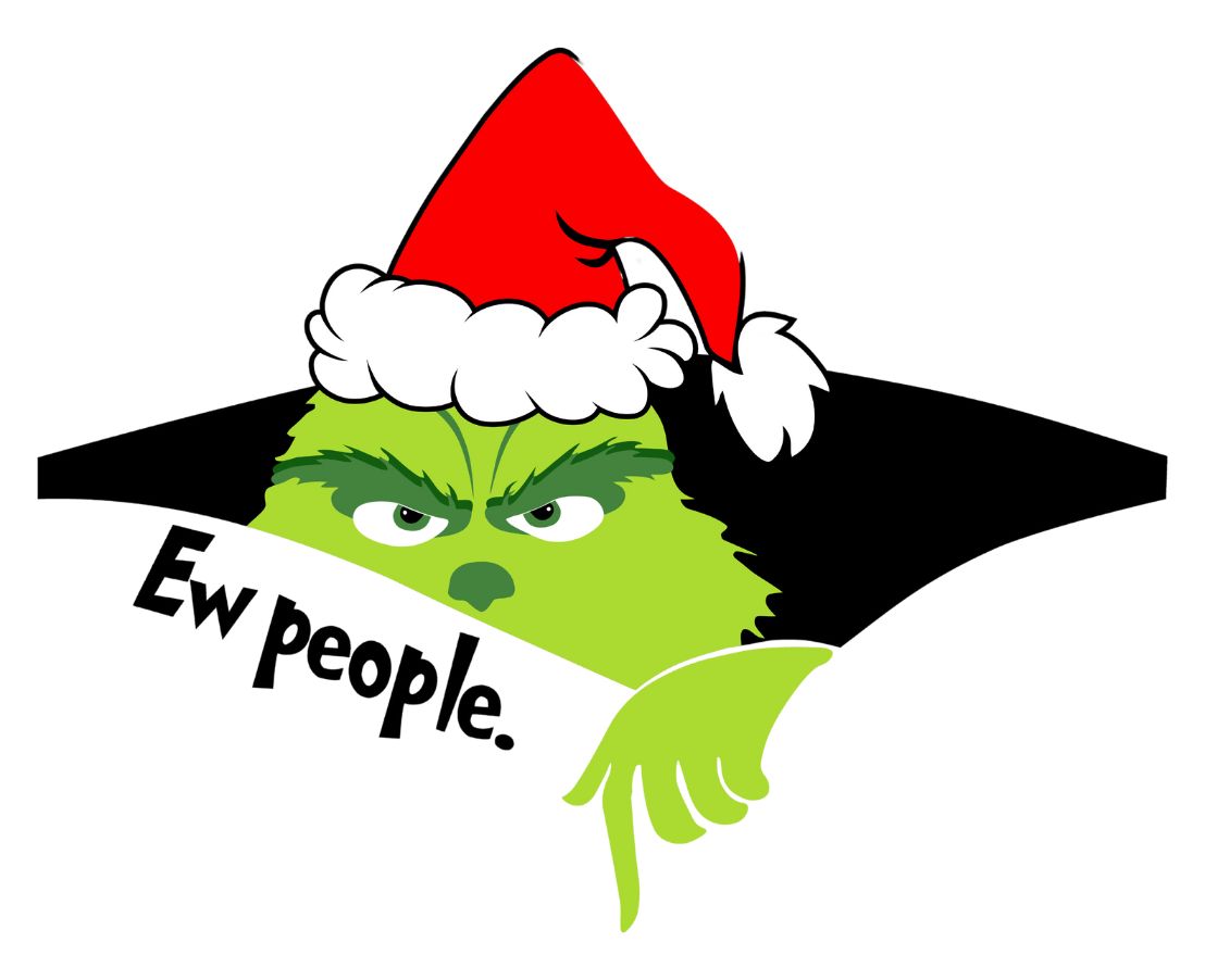 EW PEOPLE WITH A SANTA HAT